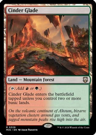 Cinder Glade (Ripple Foil) |  Foil (329) [Modern Horizons 3 Commander]