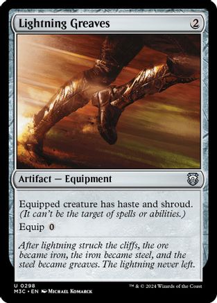 Lightning Greaves (Ripple Foil) (298) [Commander: Modern Horizons 3]  Foil