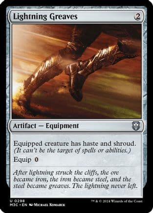 Lightning Greaves (Ripple Foil) (298) [Commander: Modern Horizons 3]  Foil