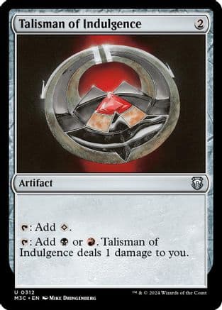 Talisman of Indulgence (Ripple Foil) (312) [Commander: Modern Horizons 3]  Foil
