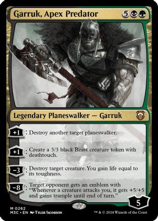 Garruk, Apex Predator (Ripple Foil) |  Foil (262) [Modern Horizons 3 Commander]