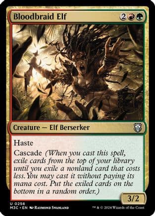 Bloodbraid Elf (Ripple Foil) (256) [Commander: Modern Horizons 3]  Foil