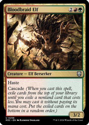 Bloodbraid Elf (Ripple Foil) (256) [Commander: Modern Horizons 3]  Foil