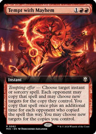 Tempt with Mayhem (Extended Art) (Ripple Foil) |  Foil (062) [Modern Horizons 3 Commander]