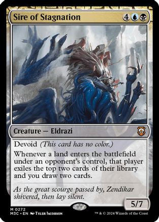 Sire of Stagnation (Ripple Foil) (272) [Commander: Modern Horizons 3]  Foil