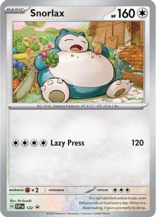 Snorlax 122- SV Scarlet & Violet Promo Cards Holofoil