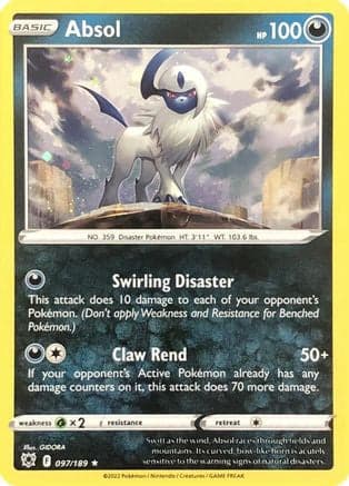 Absol (Cosmos Holo) 097/189 - Miscellaneous Cards & Products Holofoil