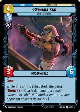 Synara San - Loyal to Kragan |  (033/262)  [Shadows of the Galaxy]