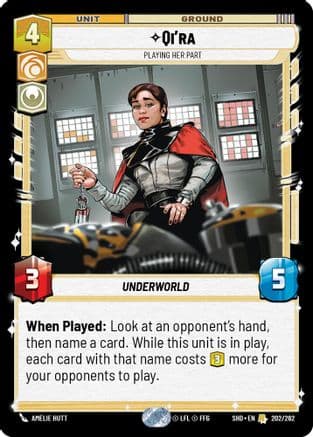 Qi'ra - Playing Her Part | Foil (202/262)  [Shadows of the Galaxy]