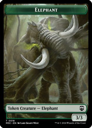 Elephant // Beast (0016) Double-Sided Token (18 // 16) [Commander: Modern Horizons 3]