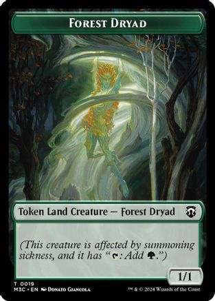 Forest Dryad // Emblem - Vivien Reid Double-Sided Token (19 // 28) [Commander: Modern Horizons 3]