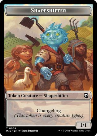 Shapeshifter (0004) // Copy Double-Sided Token (4 // 1) [Commander: Modern Horizons 3]