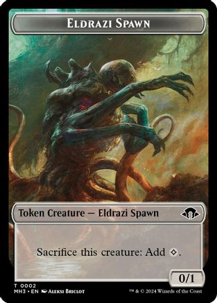Eldrazi Spawn // Phyrexian Wurm (0018) Double-Sided Token (2 // 18) [Modern Horizons 3]  Foil