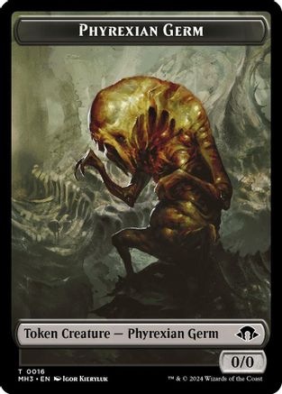 Phyrexian Germ // Moonfolk Double-Sided Token (16 // 12) [Modern Horizons 3]  Foil