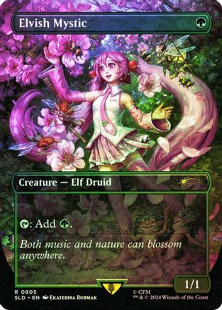 Elvish Mystic (0805) (Rainbow Foil) (805) [Secret Lair Drop Series]  Foil