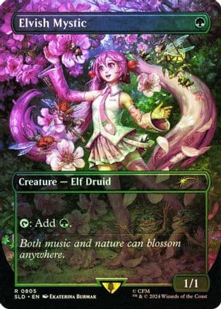 Elvish Mystic (0805) (Rainbow Foil) (805) [Secret Lair Drop Series]  Foil