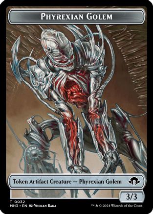 Phyrexian Golem // Energy Reserve Double-Sided Token (32 // 36) [Modern Horizons 3]