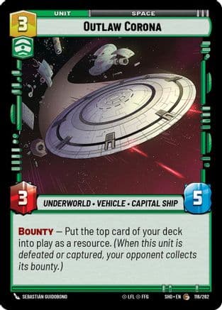 Outlaw Corona | Foil (116/262)  [Shadows of the Galaxy]
