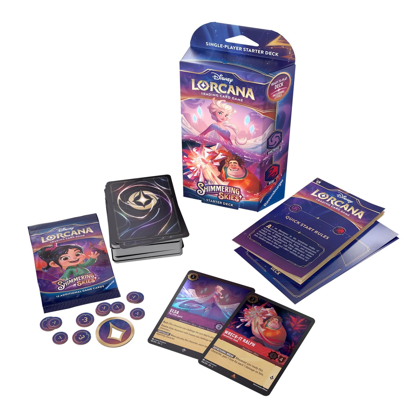 Disney Lorcana | Shimmering Skies | Starter Deck - Amethyst & Ruby