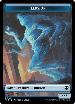 Illusion (Ripple Foil) // Servo Double-Sided Token (6 // 33) [Commander: Modern Horizons 3]  Foil