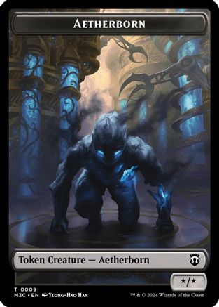 Aetherborn (Ripple Foil) // Servo Double-Sided Token |  Foil (9 // 33) [Modern Horizons 3 Commander]