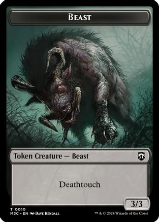 Beast (0010) (Ripple Foil) // Shapeshifter (0008) Double-Sided Token |  Foil (10 // 8) [Modern Horizons 3 Commander]