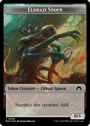 Eldrazi Spawn (Ripple Foil) // Eldrazi Scion Double-Sided Token (38 // 3) [Commander: Modern Horizons 3]  Foil