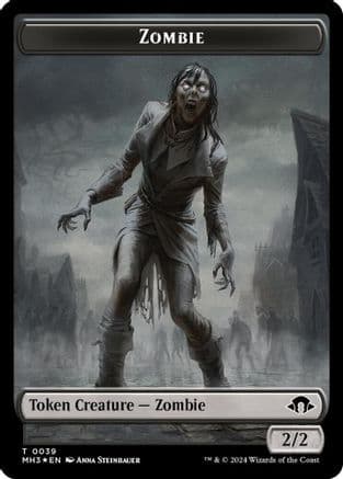 Zombie (Ripple Foil) // Insect (0027) Double-Sided Token (39 // 27) [Modern Horizons 3]  Foil