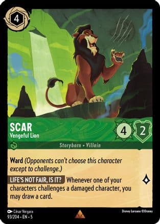 Scar - Vengeful Lion (93/204) [Shimmering Skies] Cold Foil