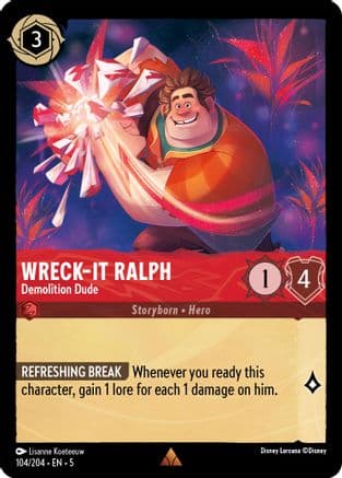 Wreck-It Ralph - Demolition Dude (104/204) [Shimmering Skies] Cold Foil