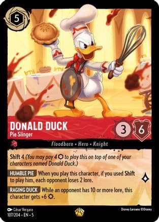 Donald Duck - Pie Slinger (107/204) [Shimmering Skies] Cold Foil