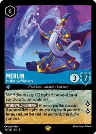 Merlin - Intellectual Visionary (159/204) [Shimmering Skies] Cold Foil