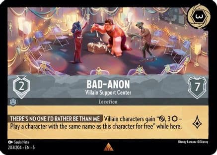 Bad-Anon - Villain Support Center (203/204) [Shimmering Skies] Cold Foil