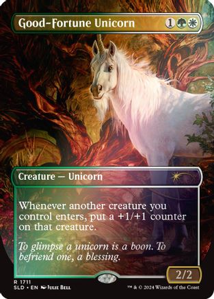 Good-Fortune Unicorn (Rainbow Foil) (1711) [Secret Lair Drop Series]  Foil