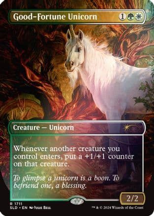 Good-Fortune Unicorn (Rainbow Foil) (1711) [Secret Lair Drop Series]  Foil