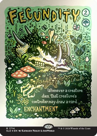 Fecundity (Rainbow Foil) (1714) [Secret Lair Drop Series]  Foil