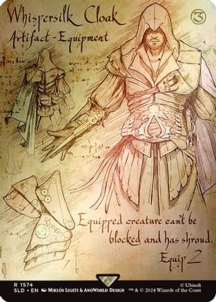 Whispersilk Cloak (Rainbow Foil) (1574) [Secret Lair Drop Series]  Foil