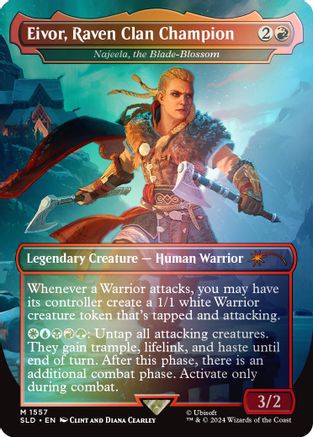 Eivor, Raven Clan Champion - Najeela, the Blade-Blossom (Rainbow Foil) (1557) [Secret Lair Drop Series]  Foil