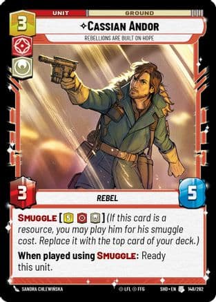 Cassian Andor - Rebellions Are Built On Hope | Foil (148/262)  [Shadows of the Galaxy]