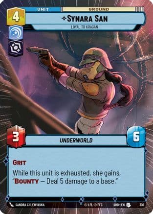 Synara San - Loyal to Kragan (Hyperspace) | Foil (310)  [Shadows of the Galaxy]