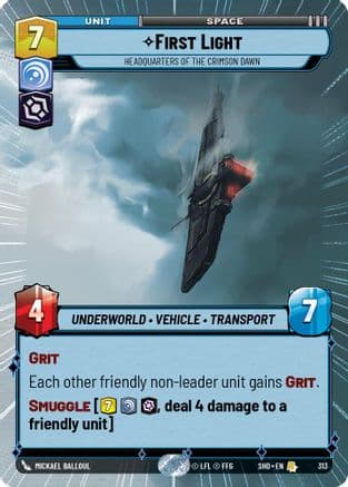 First Light - Headquarters of the Crimson Dawn (Hyperspace) | Foil (313)  [Shadows of the Galaxy]