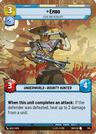 Embo - Stoic and Resolute (Hyperspace) | Foil (334)  [Shadows of the Galaxy]