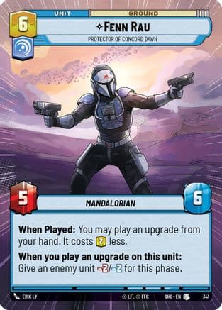 Fenn Rau - Protector of Concord Dawn (Hyperspace) | Foil (341)  [Shadows of the Galaxy]
