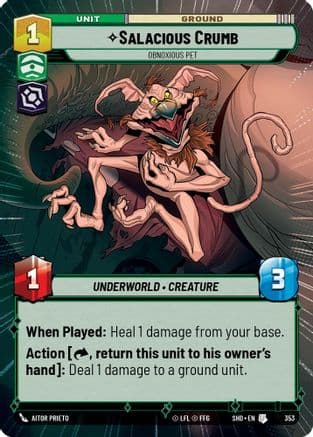 Salacious Crumb - Obnoxious Pet (Hyperspace) | Foil (353)  [Shadows of the Galaxy]