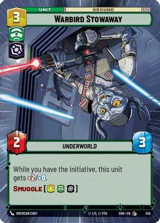 Warbird Stowaway (Hyperspace) | Foil (355)  [Shadows of the Galaxy]