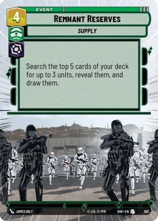 Remnant Reserves (Hyperspace) | Foil (362)  [Shadows of the Galaxy]