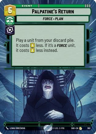 Palpatine's Return (Hyperspace) | Foil (363)  [Shadows of the Galaxy]