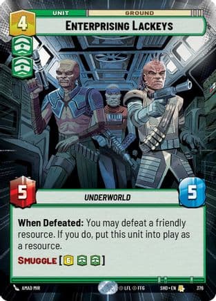 Enterprising Lackeys (Hyperspace) | Foil (376)  [Shadows of the Galaxy]