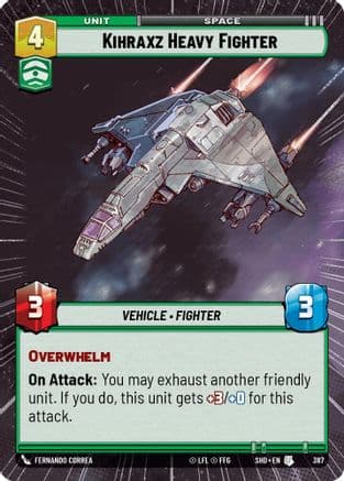 Kihraxz Heavy Fighter (Hyperspace) |  (387)  [Shadows of the Galaxy]