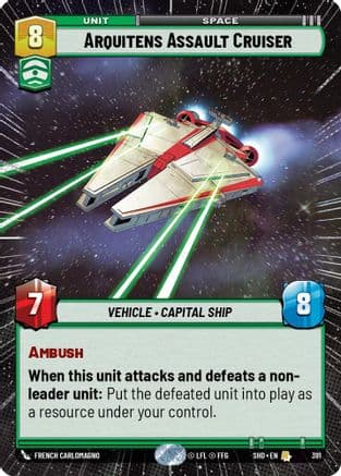 Arquitens Assault Cruiser (Hyperspace) | Foil (391)  [Shadows of the Galaxy]